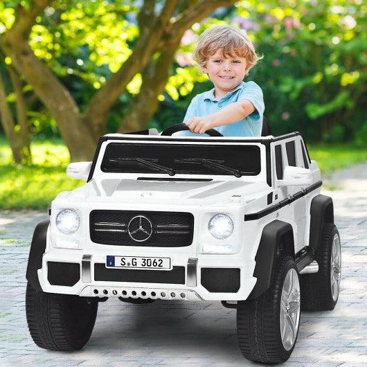 12V Licensed Mercedes-Benz Kids Ride On Car-White at Set Shop and Smile