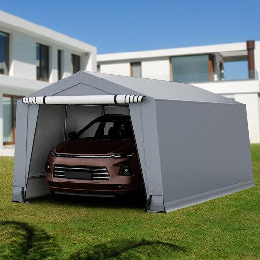 10 x 16/10 x 20 Feet Outdoor Heavy-Duty Carport with 2 Doors-10 x 20 ft at Set Shop and Smile