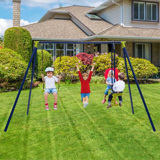 3-in-1 Outdoor Swing Set for Kids Aged 3 to 10 at Set Shop and Smile