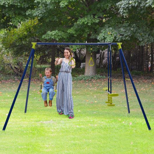 3-in-1 Outdoor Swing Set for Kids Aged 3 to 10 at Set Shop and Smile