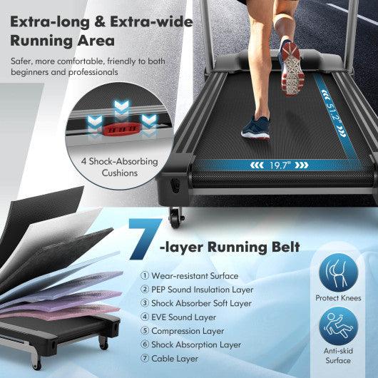 4.75 HP Folding Treadmill with Auto Incline and 20 Preset Programs-Black at Set Shop and Smile