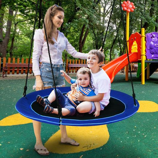 40 Inches Saucer Tree Swing for Kids and Adults-Navy at Set Shop and Smile