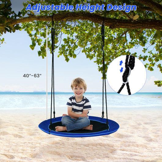 40 Inches Saucer Tree Swing for Kids and Adults-Navy at Set Shop and Smile