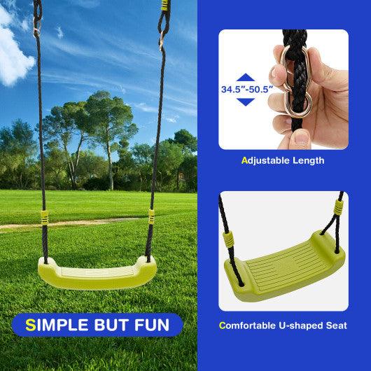 440 Pounds Kids Swing Set with Two Swings and One Glider at Set Shop and Smile