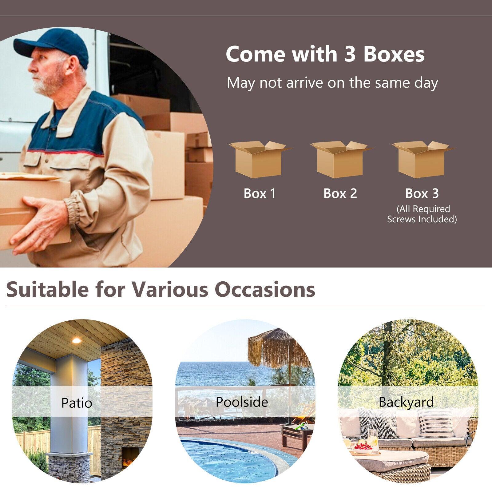 4 Pieces Patio Rattan Furniture Set with Tempered Glass Coffee Table-Black at Set Shop and Smile