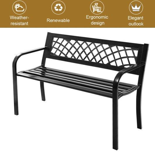 Bench Deck with Steel Frame for outdoor at Set Shop and Smile
