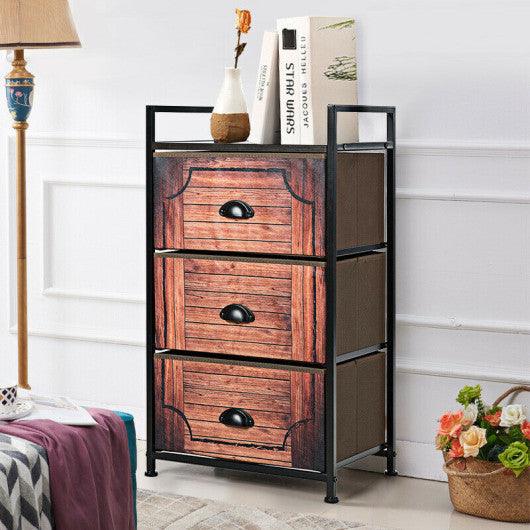 Industrial 3-Layers Fabric Dresser with Fabric Drawers and Steel Frame at Set Shop and Smile