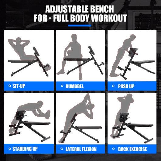 Multi-Functional Adjustable Full Body Exercise Weight Bench at Set Shop and Smile