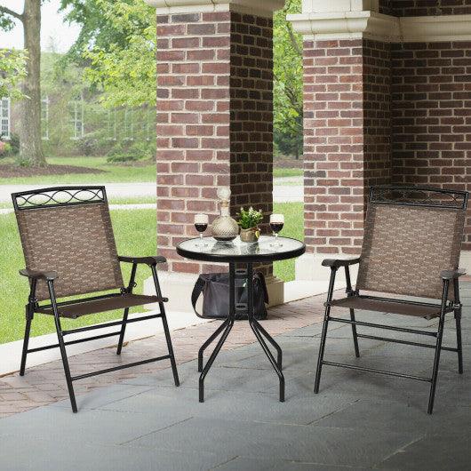 Patio Dining Set with Patio Folding Chairs and Table at Set Shop and Smile