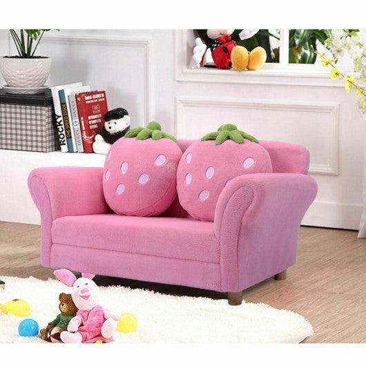 BL/PI Kids Strawberry Armrest Chair Sofa-Pink at Set Shop and Smile