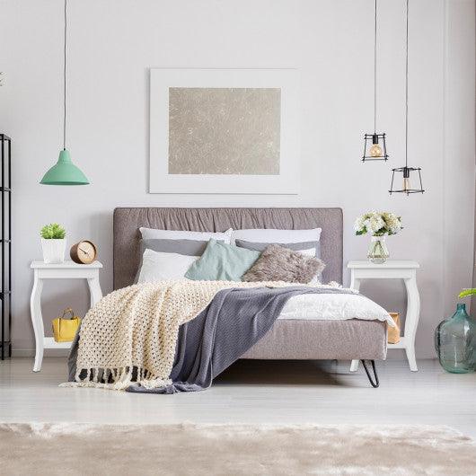 Set of 2 Accent Side Tables with Shelf at Set Shop and Smile