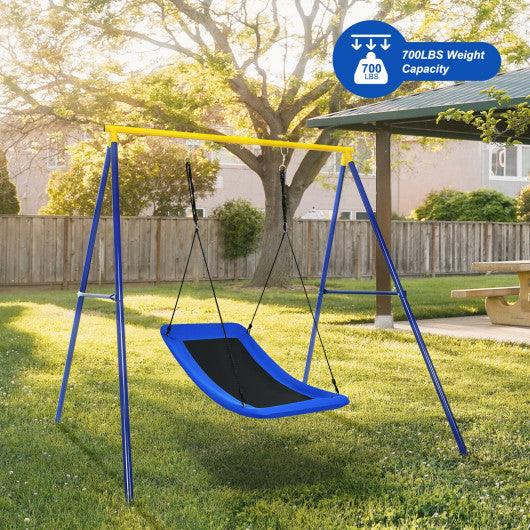 700lb Giant 60 Inch Platform Tree Swing for Kids and Adults-Blue at Set Shop and Smile