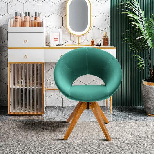 Swivel Accent Chair with Oversized Upholstered Seat for Home Office-Green at Set Shop and Smile