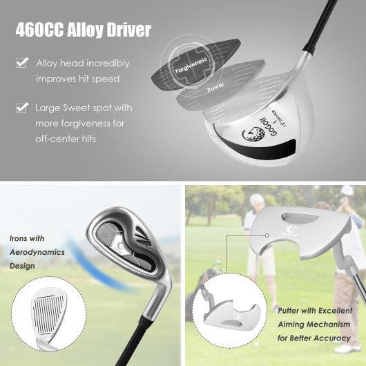 10 Pieces Womens Complete Golf Club Set with Alloy Driver at Set Shop and Smile