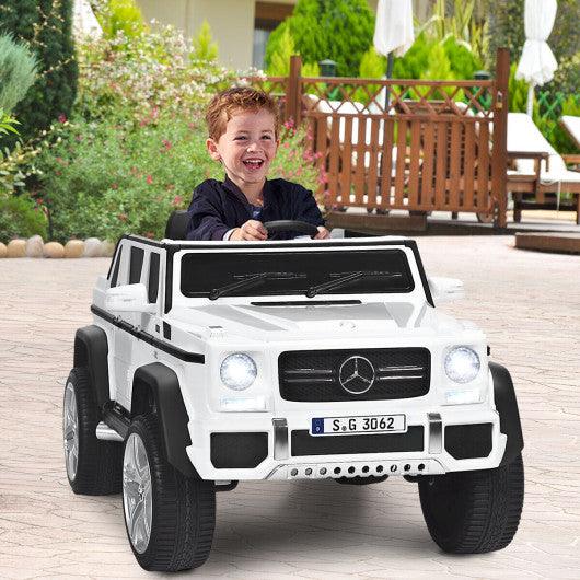 12V Licensed Mercedes-Benz Kids Ride On Car-White at Set Shop and Smile