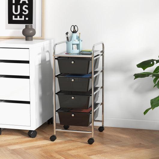 4 Drawers Metal Rolling Storage Cart at Set Shop and Smile
