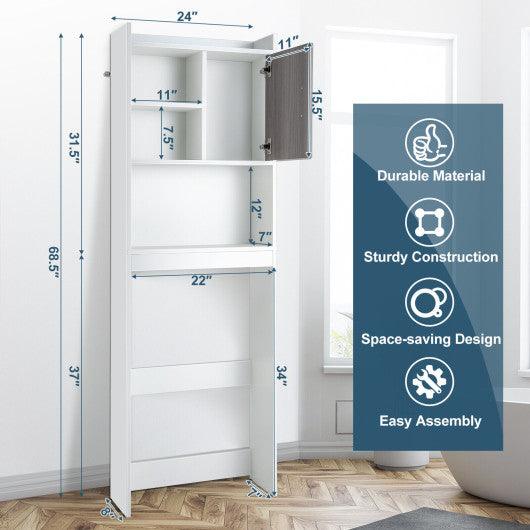 4-Tier Space-saving Toilet Sorage Cabinet with Open Shelves at Set Shop and Smile