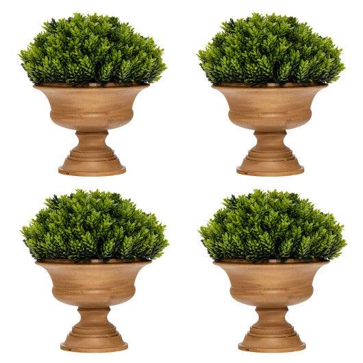 4 Pack Artificial Boxwood Topiary Trees at Set Shop and Smile