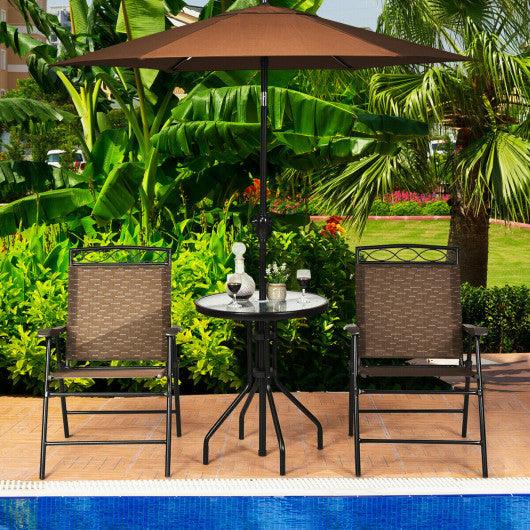 Patio Dining Set with Patio Folding Chairs and Table at Set Shop and Smile
