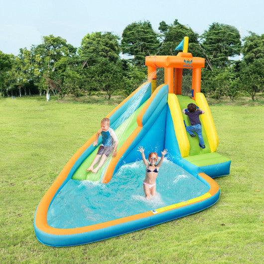 Inflatable Water Slide Kids Bounce House with Blower at Set Shop and Smile