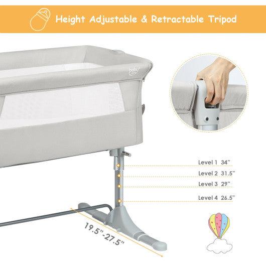 Travel Portable Baby Bed Side Sleeper Bassinet Crib with Carrying Bag-Beige at Set Shop and Smile
