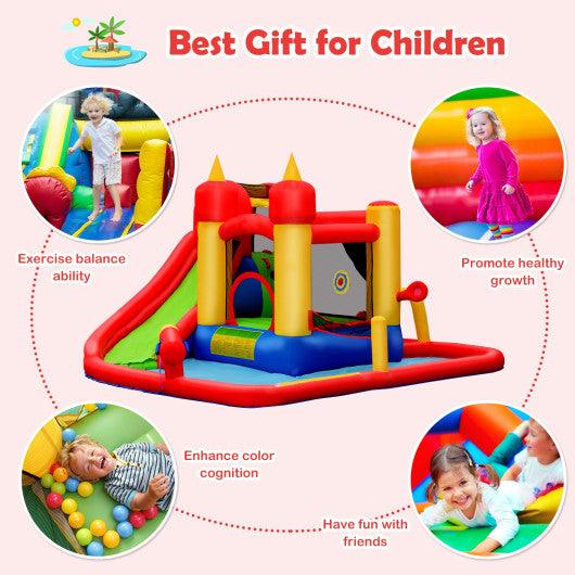 Inflatable Blow Up Water Slide Bounce House with 740 W Blower at Set Shop and Smile