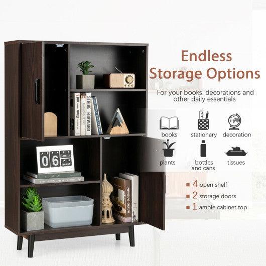 Sideboard Storage Cabinet with Door Shelf-Espresso at Set Shop and Smile