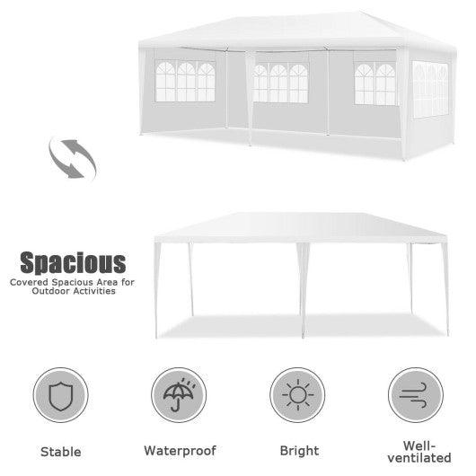 10 x 20 Feet Outdoor Party Wedding Canopy Tent with Removable Walls and Carry Bag at Set Shop and Smile