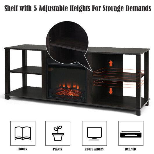 2-Tier TV Storage Cabinet Console with Adjustable Shelves at Set Shop and Smile