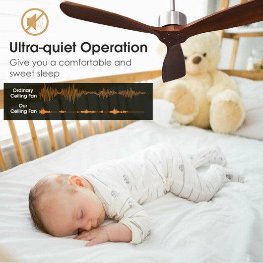 52 Inch Modern Brushed Nickel Finish Ceiling Fan with Remote Control at Set Shop and Smile