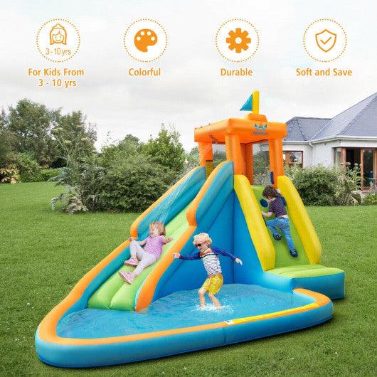 Inflatable Water Slide Kids Bounce House with Blower at Set Shop and Smile