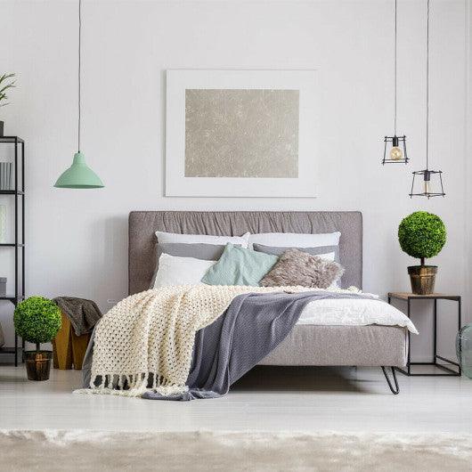 2 Pieces 24 Inch Artificial Boxwood Topiary Ball Tree for House and Office at Set Shop and Smile