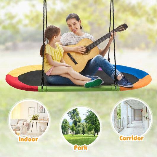 60 Inch Saucer Surf Outdoor Adjustable Swing Set-Colorful at Set Shop and Smile