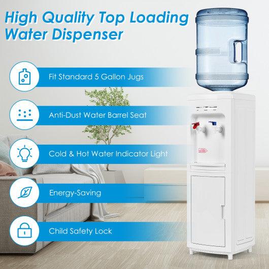 5 Gallons Hot and Cold Water Cooler Dispenser with Child Safety Lock at Set Shop and Smile