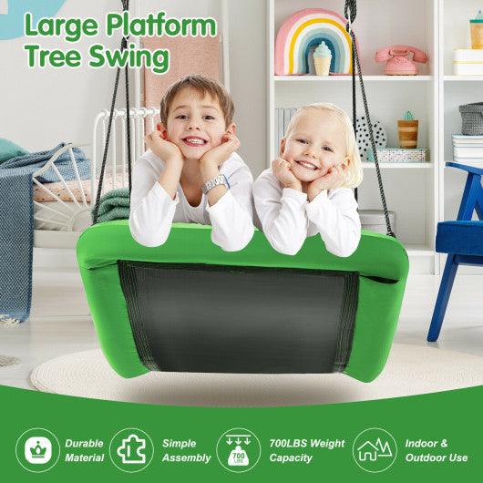 700lb Giant 60 Inch Platform Tree Swing for Kids and Adults-Green at Set Shop and Smile