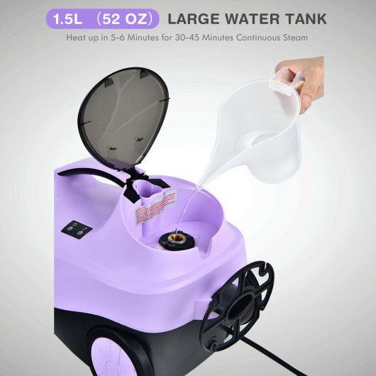 2000W Heavy Duty Multi-purpose Steam Cleaner Mop with Detachable Handheld Unit-Purple at Set Shop and Smile