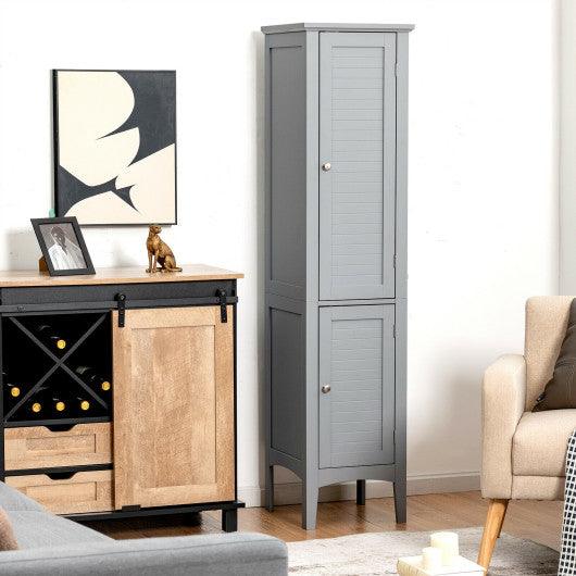 Freestanding Bathroom Storage Cabinet for Kitchen and Living Room-Gray at Set Shop and Smile