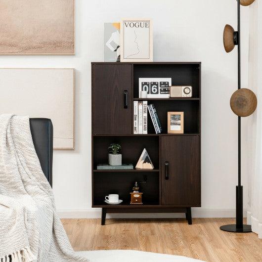Sideboard Storage Cabinet with Door Shelf-Espresso at Set Shop and Smile