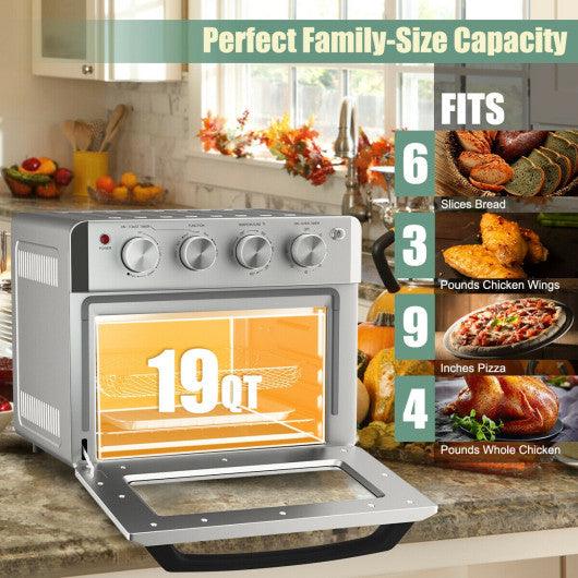 19 Qt Dehydrate Convection Air Fryer Toaster Oven with 5 Accessories at Set Shop and Smile