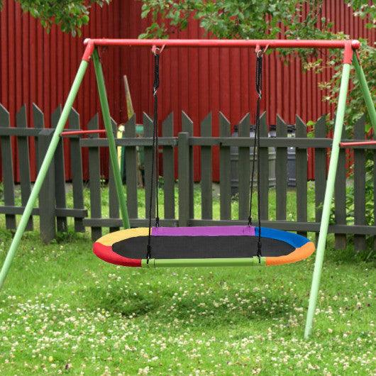 60 Inch Saucer Surf Outdoor Adjustable Swing Set-Colorful at Set Shop and Smile