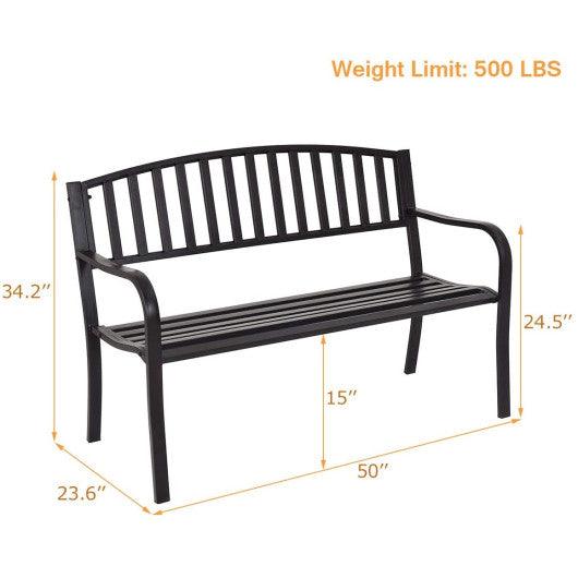 50 Inch Patio Garden Bench Loveseats for Outdoor at Set Shop and Smile