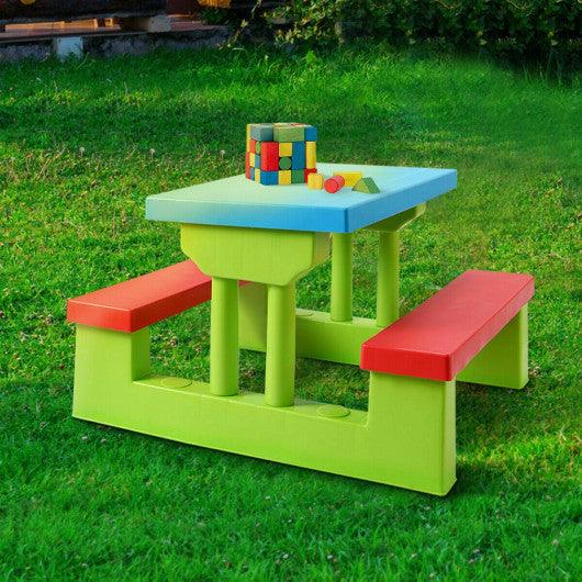 Kids Picnic Folding Table and Bench with Umbrella at Set Shop and Smile
