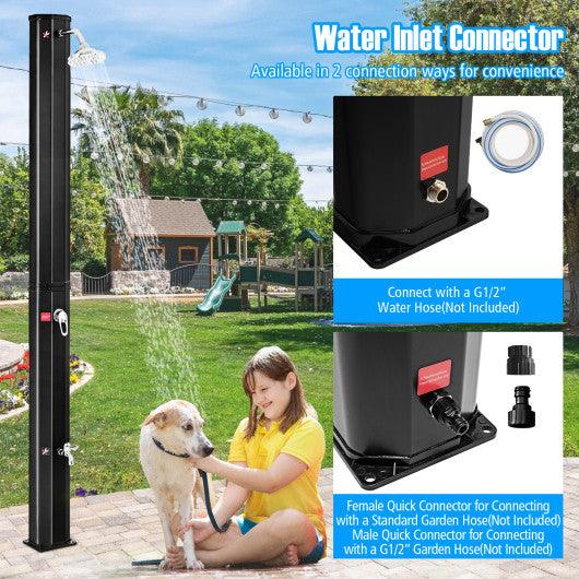 7.2 Feet Adjustable Outdoor Solar Heating Shower Head at Set Shop and Smile