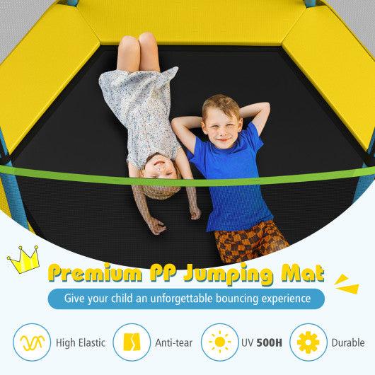 7 Feet Kids Recreational Bounce Jumper Trampoline-Yellow at Set Shop and Smile