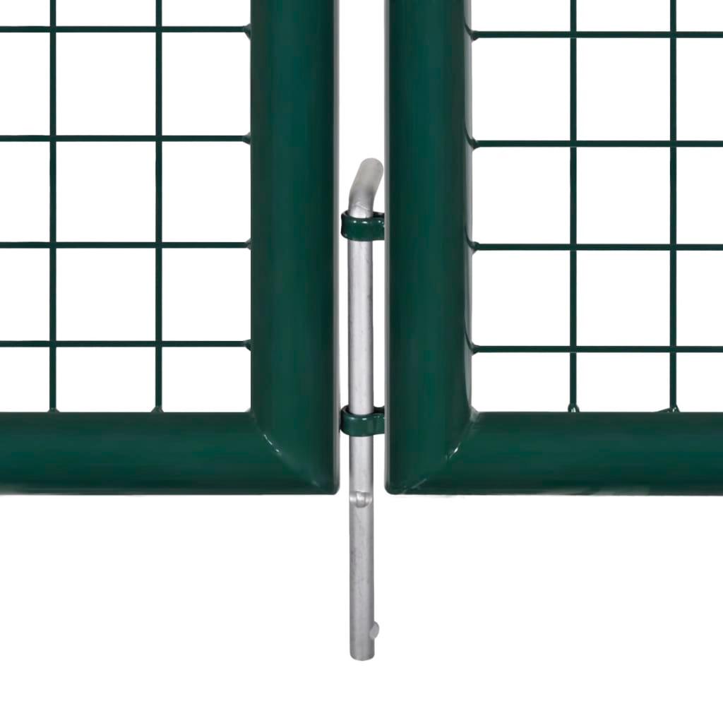 Fence Gate Steel 120.5"x59.1" Green at Set Shop and Smile