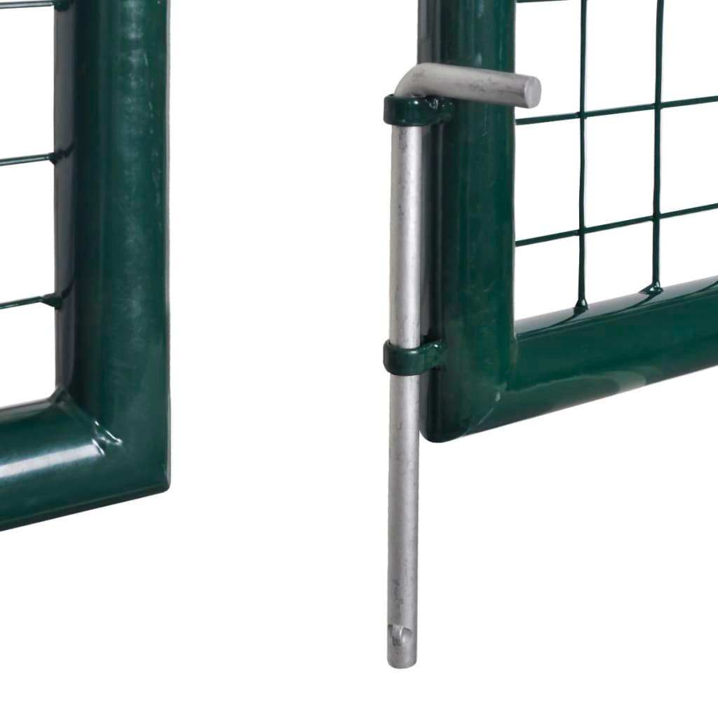 Fence Gate Steel 120.5"x59.1" Green at Set Shop and Smile