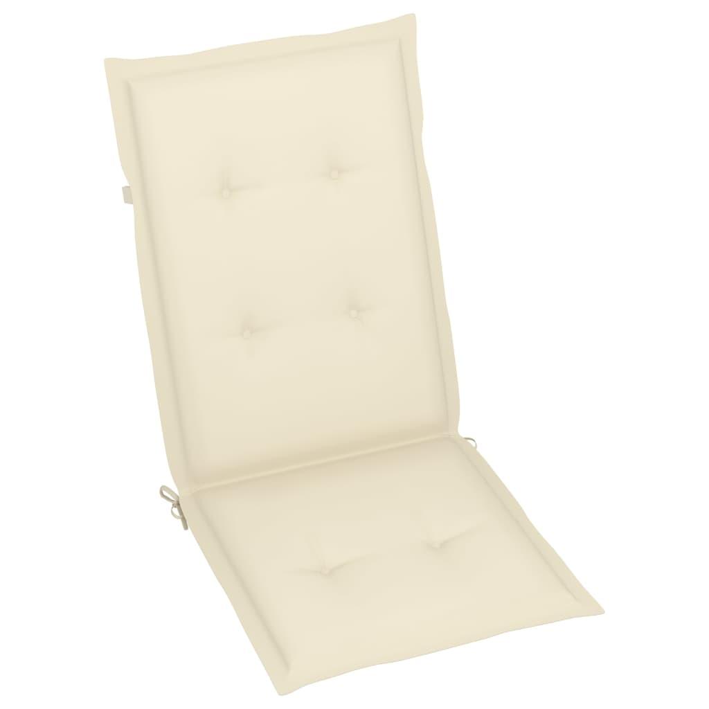 Garden Chair Cushions 2 pcs Cream 47.2"x19.7"x1.2" at Set Shop and Smile