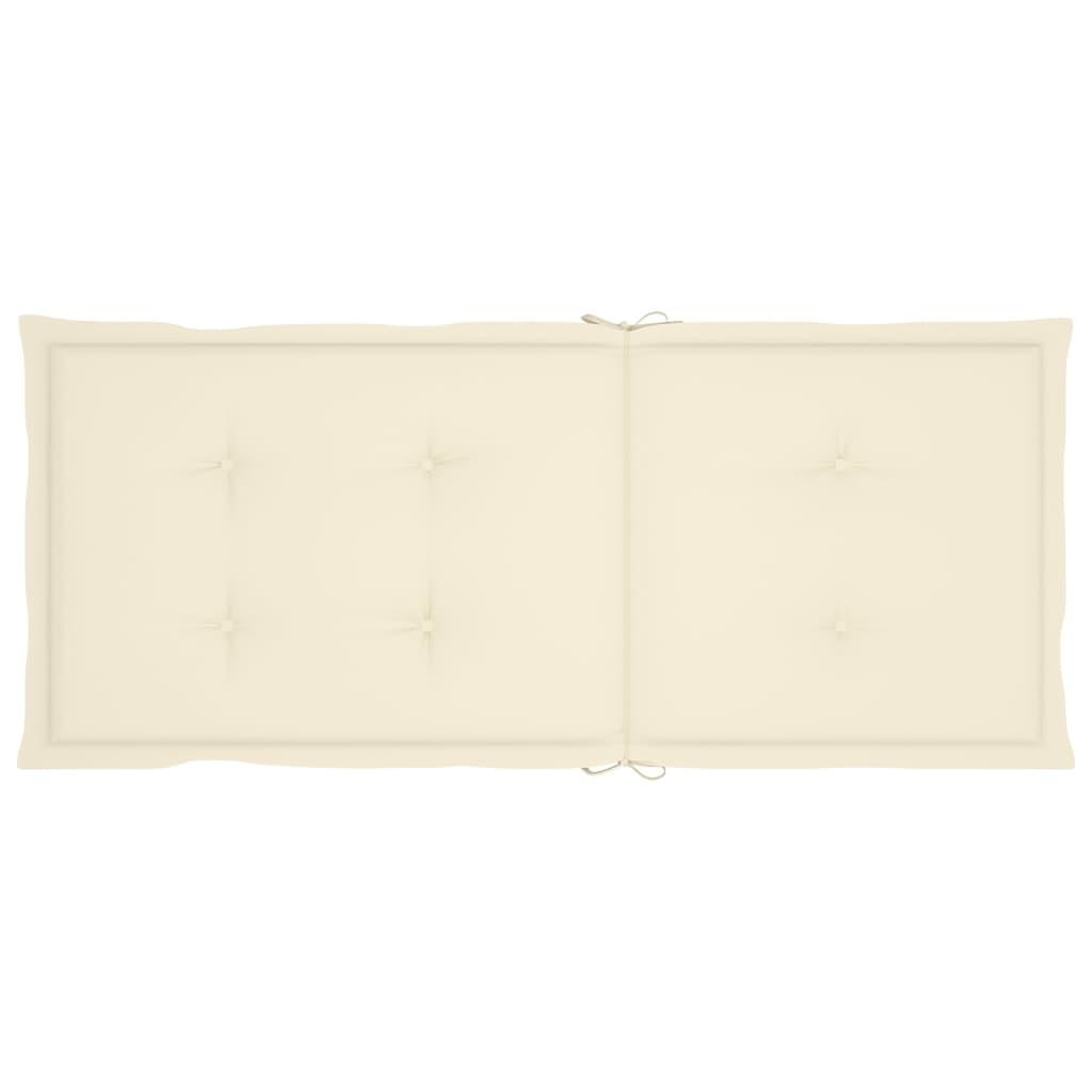 Garden Chair Cushions 2 pcs Cream 47.2"x19.7"x1.2" at Set Shop and Smile