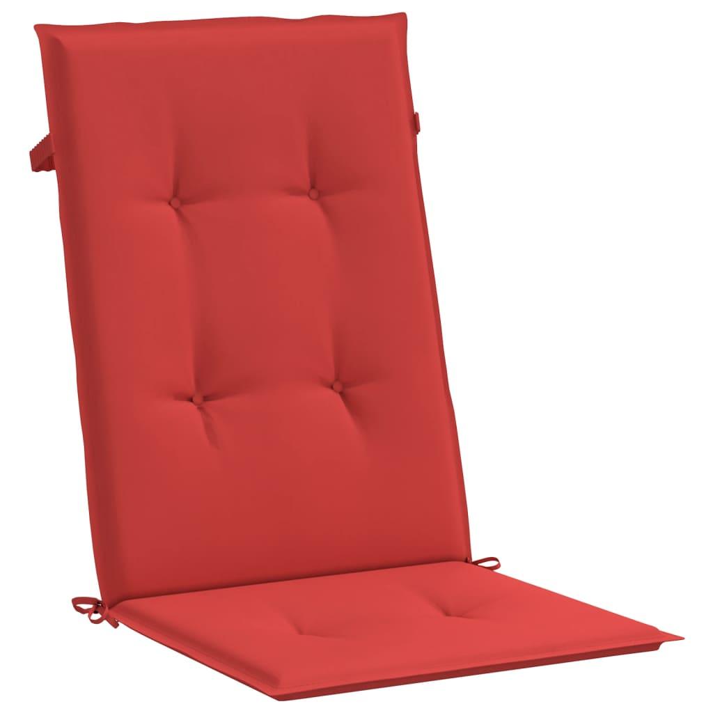 Garden Highback Chair Cushions 2 pcs Red 47.2"x19.7"x1.2" Fabric at Set Shop and Smile