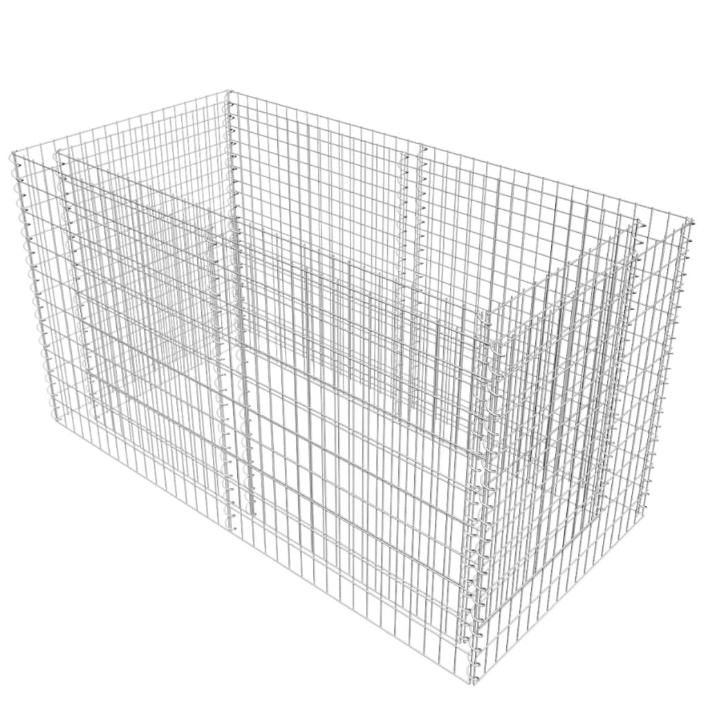 Gabion Raised Bed Steel 70.9"x35.4"x39.4" Silver at Set Shop and Smile